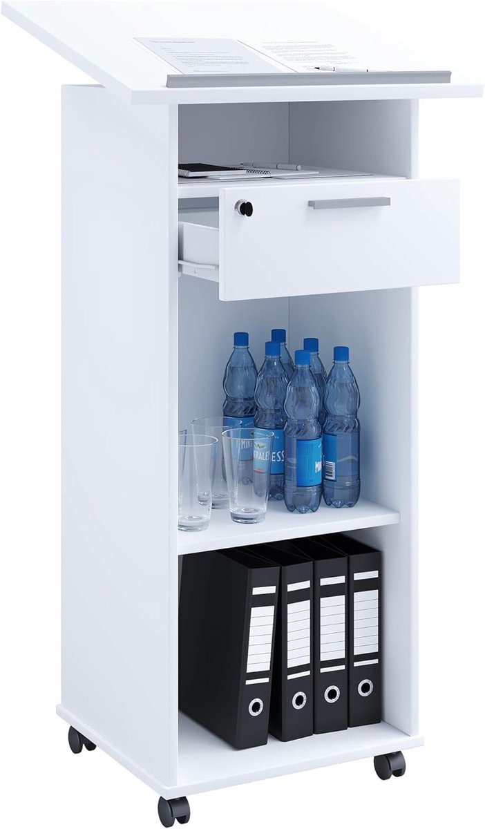 Houten Lessenaar - Mobiel Bureau - Presenteren Staand - Verstelbaar Paneel - 60x50 cm - Zwart