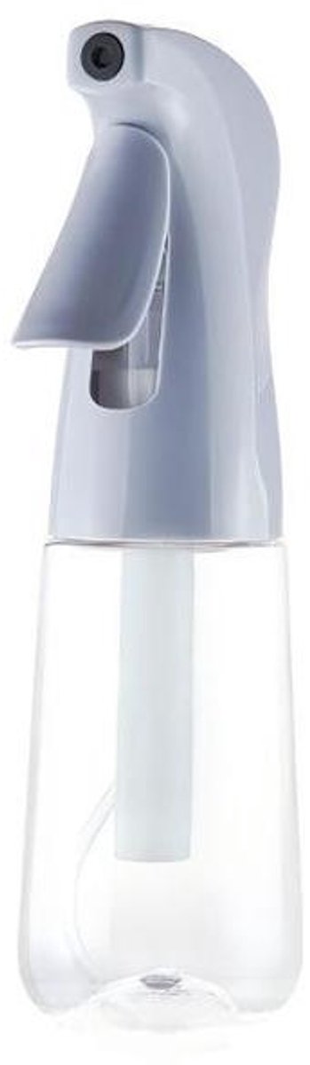 200 ml Sprayflacon – Herbruikbare fijne verstuiver – Alcoholverstuiver voor reiniging – Geschikt voor haar, gezicht, planten en persoonlijke verzorging – Grijs – 6 x 6 x 20,5 cm