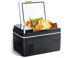 Auto Koelkast - Koelbox - Mini Koelkast - Draagbare - 28L - met Digitale Display en Ingebouwd Paneel - Compacter en Energiezuinig Koelen - Mini Fridge - voor Reis, Camping en Vacatures
