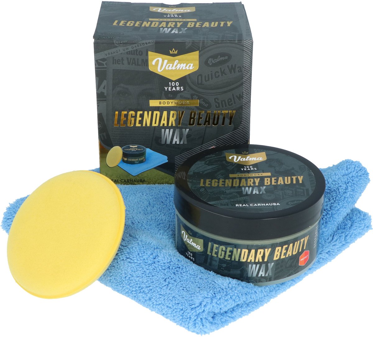 Valma Legendary Beaty Wax - Met carnaubawax - Glanzende afwerking en bescherming- Incl. aplicator & microvezeldoek - 227g