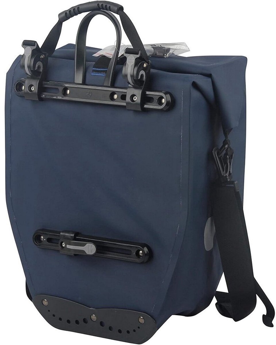 Enkele fietstas Büchel 100% waterdicht 25,4 liter - donkerblauw