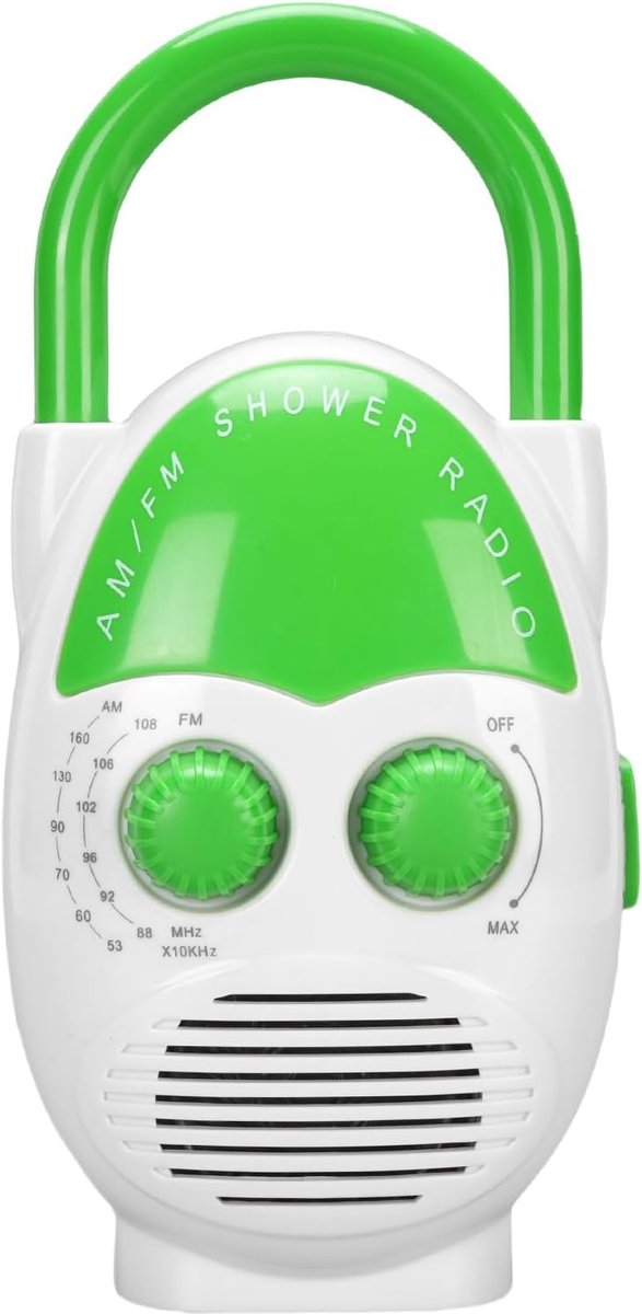 Douche Radio - Badkamer Radio - Muziek Luisteren - IPX5 Waterdicht - 16 x 9 x 6 cm - Groen