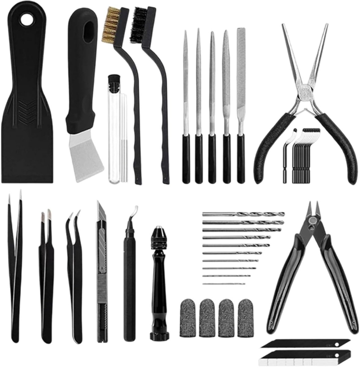3D Printer Gereedschap - Print Kit - Precisie Afwerking - 62 Delige Set - 20cm Pakket