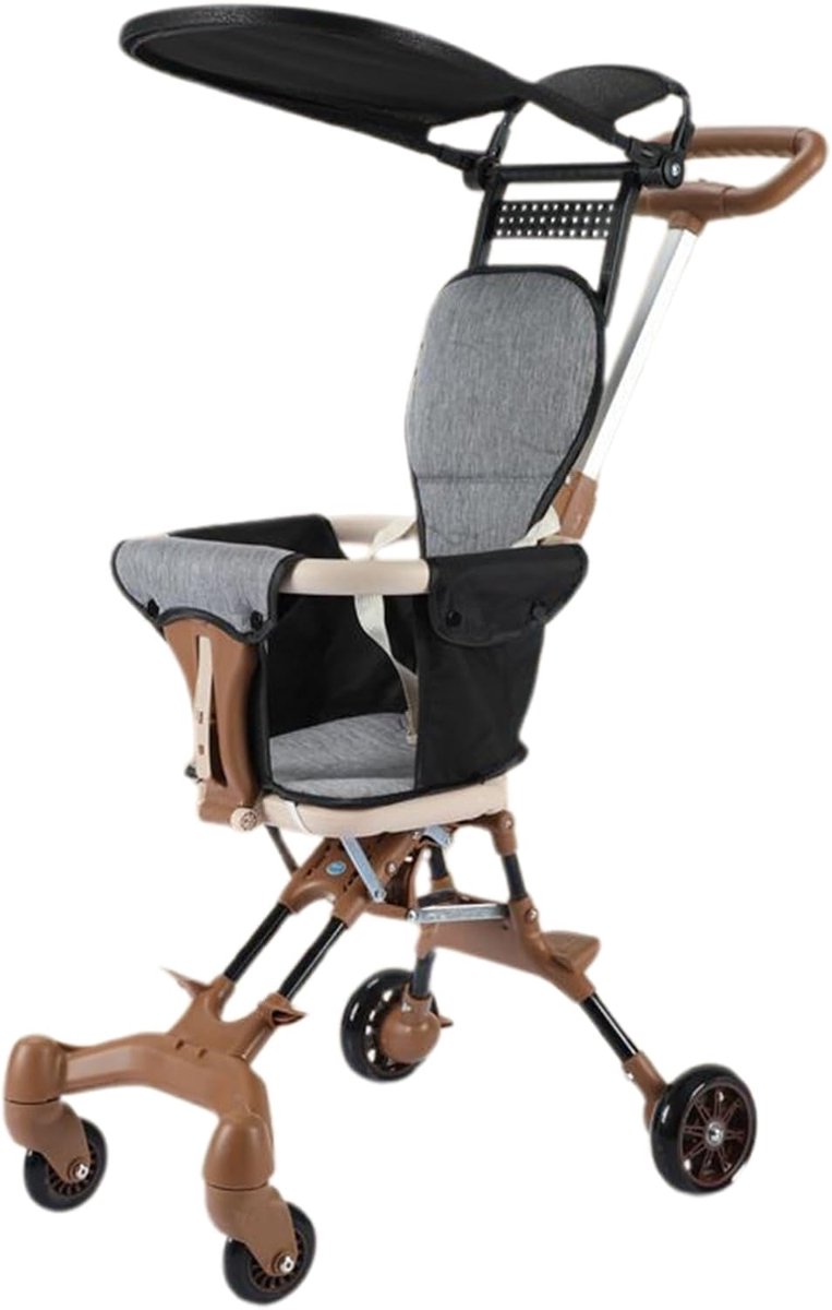 Opvouwbare Kinderwagen - Reisbuggy Kinderen - Compact Reizen - Afneembare Kap - 50 x 43 x 18 cm - Khaki