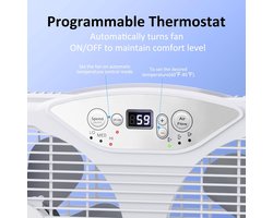 Raamventilator - Ventilatie unit - Luchtcirculatie - Omkeerbare luchtstroom - Verstelbaar 60-94cm