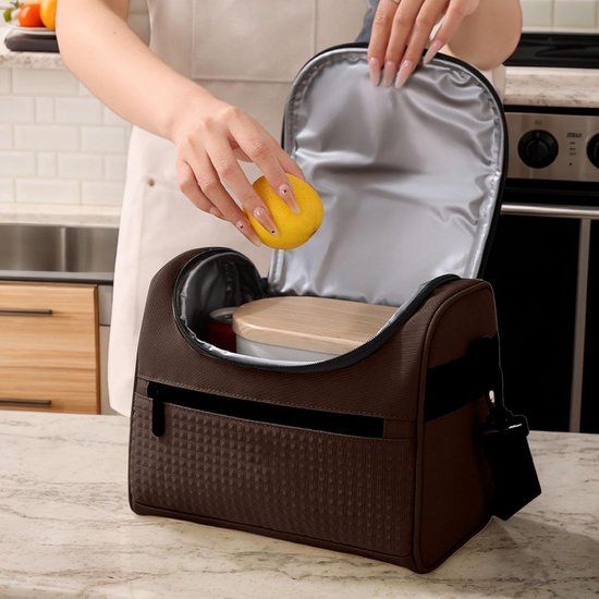 Geïsoleerde Lunchtas - Voedselbox Thermisch - Maaltijden Koel Houden - Drievoudig Gelaagd Design - 25 x 16.5 x 20.5 cm — afbeelding 2