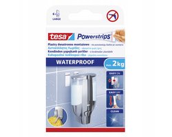 Tesa Powerstrips large waterproof klusbenodigdheden - Klusbenodigdheden - Huishouden - Plakstrips/powerstrips - Dubbelzijdig - Zelfklevend - Tape/strips/plakkers