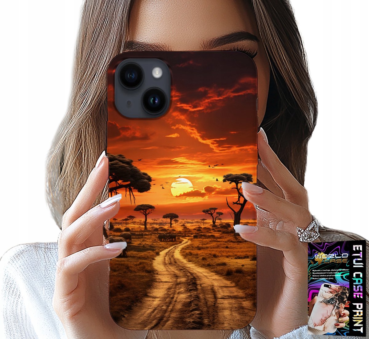 iPhone 13 hoesje - Safari Afrika zonsondergang prachtig uitzicht