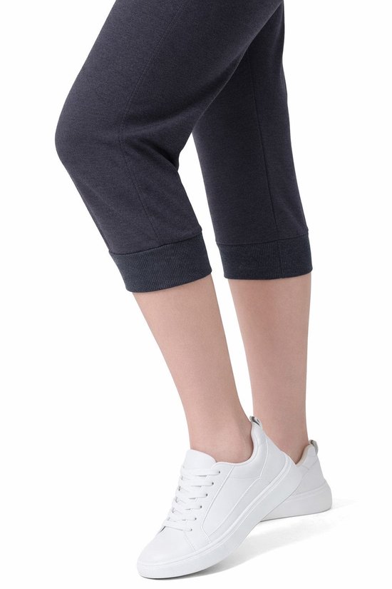 Pantalon Capri Smith & Solo pour femme, jogging court, pantalon d'été, anthracite, S