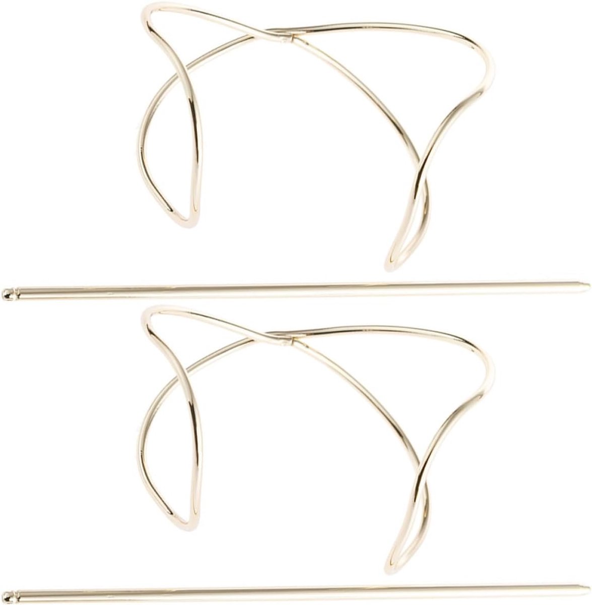 Haarspelden Set - Haarclips Buns - Feest Dagelijks - Met Schuifstokje - 125 cm - Goud