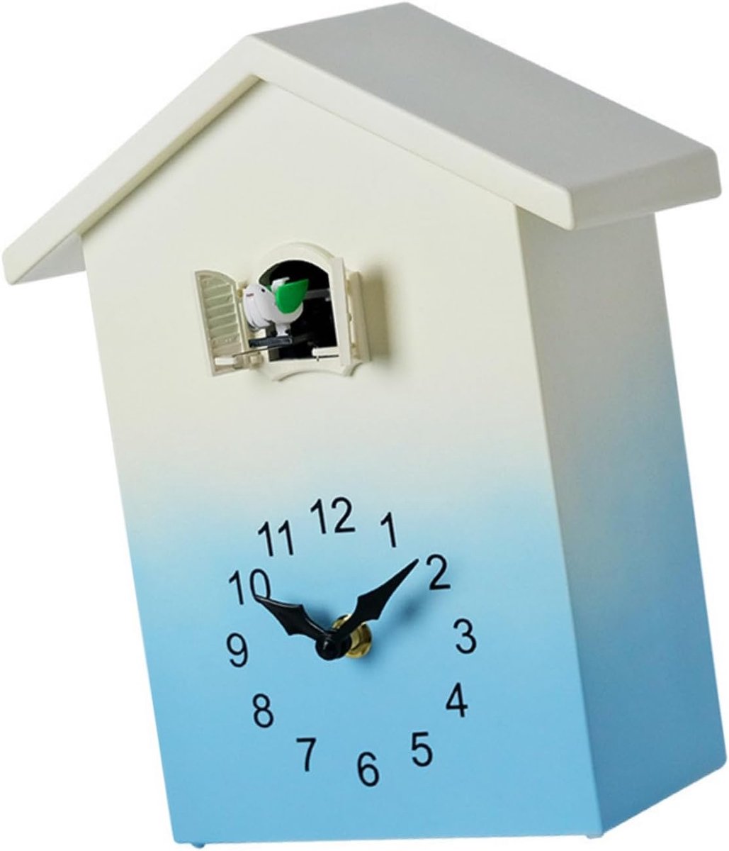 Koekoeksklok - Wandklok Decoratief - Tijdweergave - Verstelbaar Volume - 40x40cm - Blauw