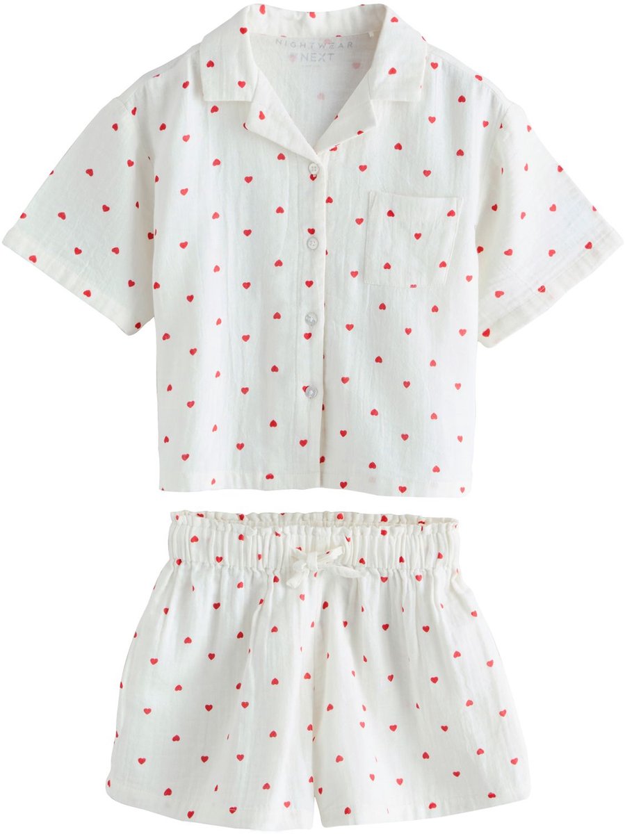 Next - Meisjes - Pyjama met knoopsluiting - Wit