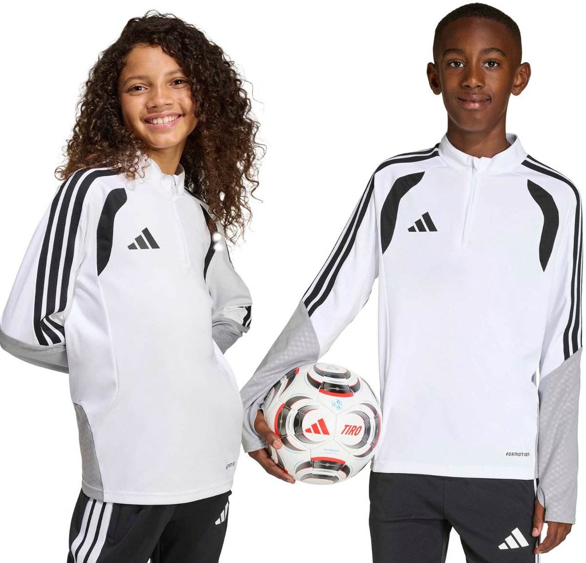 adidas Sweater Kinderen Tiro 26 Competition Training Top Wit-Grijs - Maat 128cm
