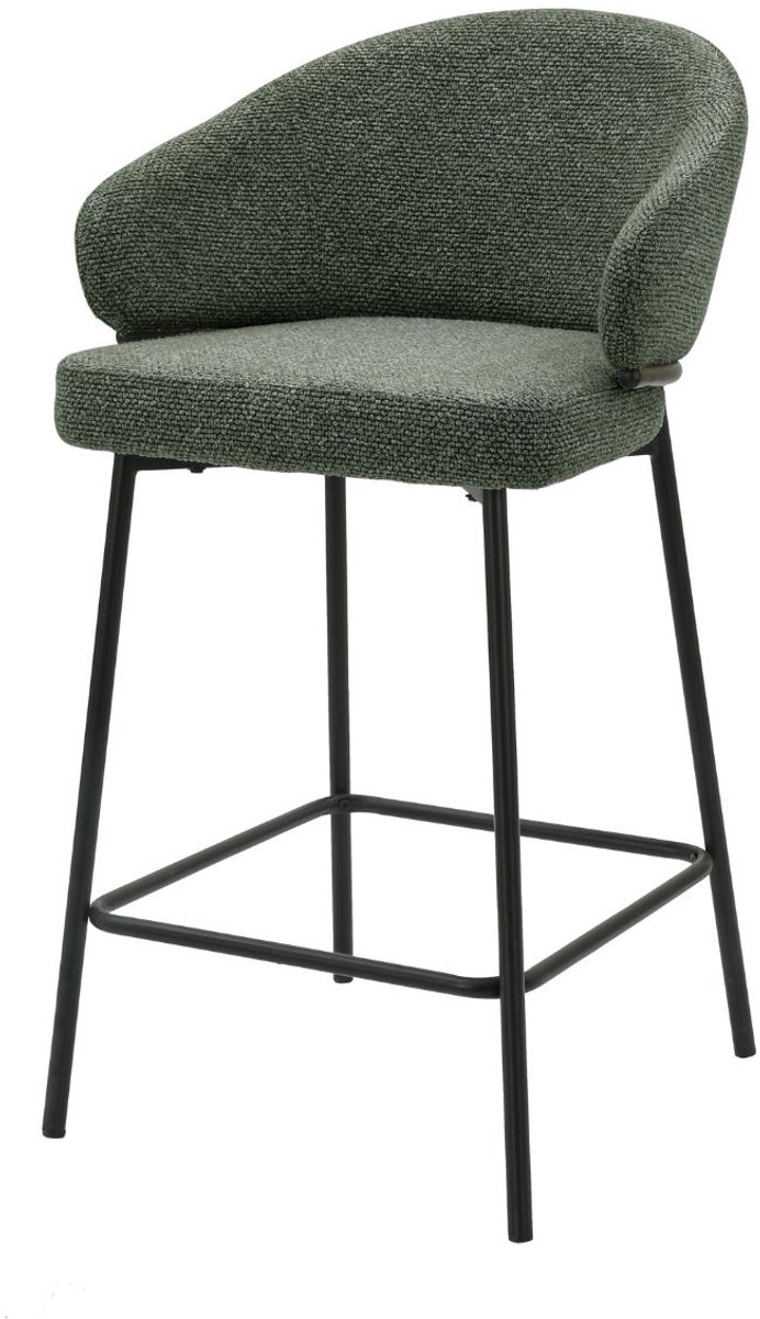 DS4U Sofia barkruk 65 cm - groen met zwarte poot