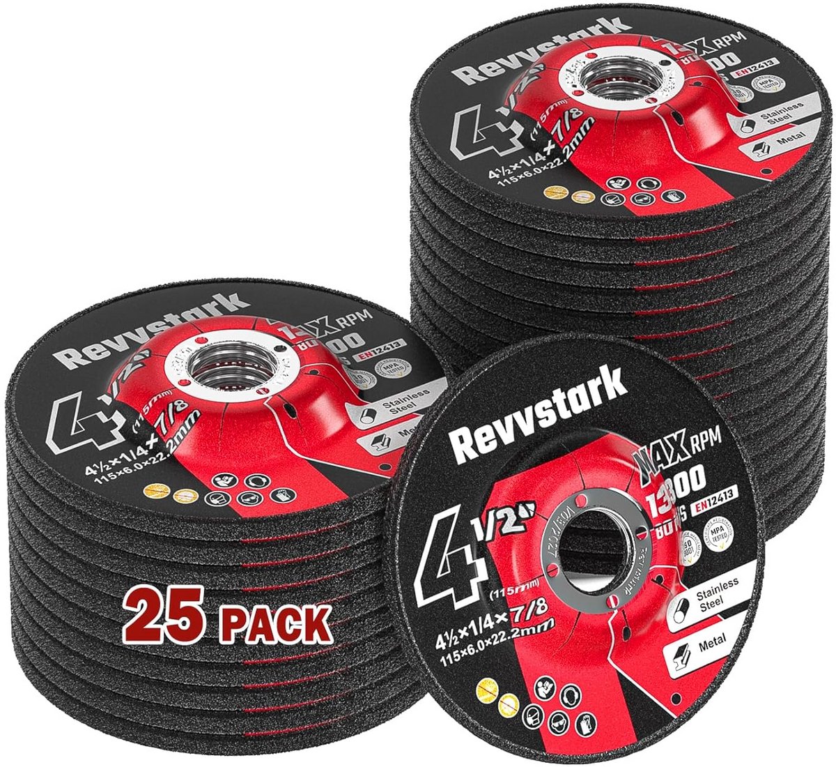 25x Slijpschijven 105mm voor Metaal en RVS | Universele Slijpschijf 115mm voor Haakse Slijper
