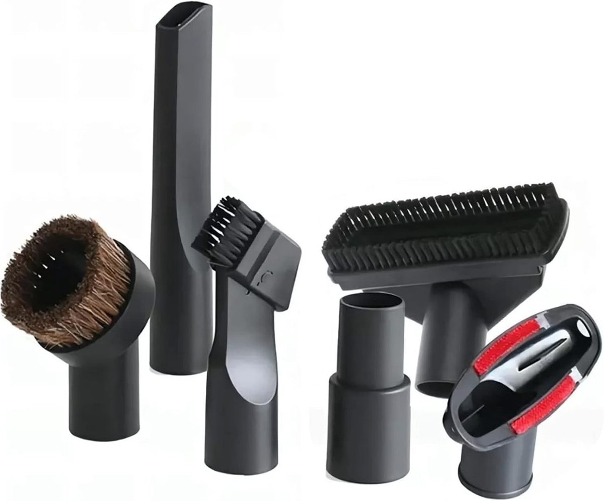 Set van 6 Stofzuiger Accessoires met Borstel Nozzles voor Vloeren, Banken en Auto