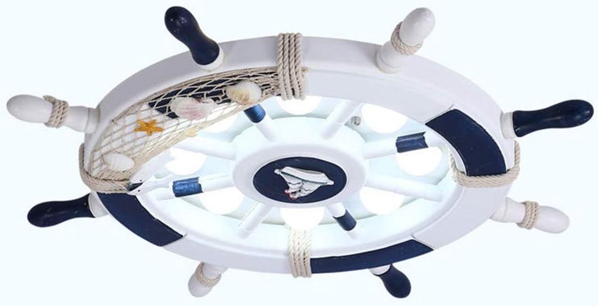 Houten LED-plafondlamp 62x8 cm, E27, 110V-220V, geschikt voor kinderkamer