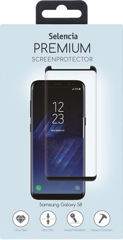 Protection d'écran en verre trempé Selencia Premium pour Samsung Galaxy S8  - Noir | bol.com