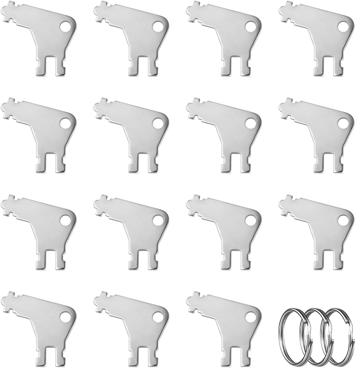 Set van 15 Universele Metalen Dispensersleutels voor Papieren Handdoek en Toiletpapier