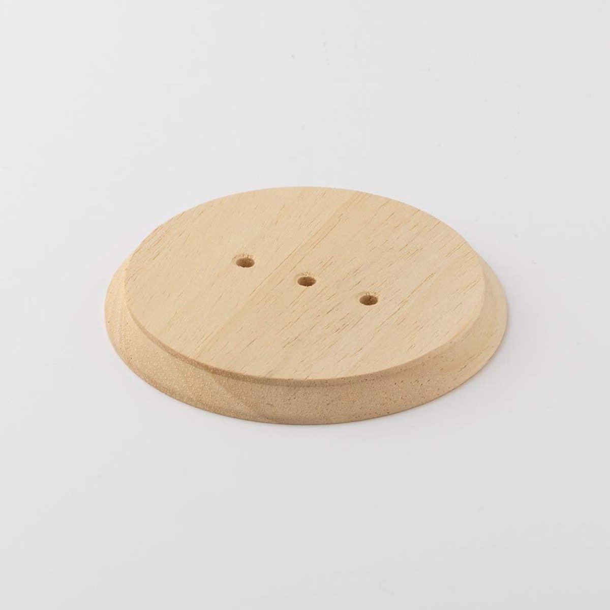 Houten Onderplaat voor Wandcontactdoos en Schakelaar, Ø 60mm, Ruv Hout