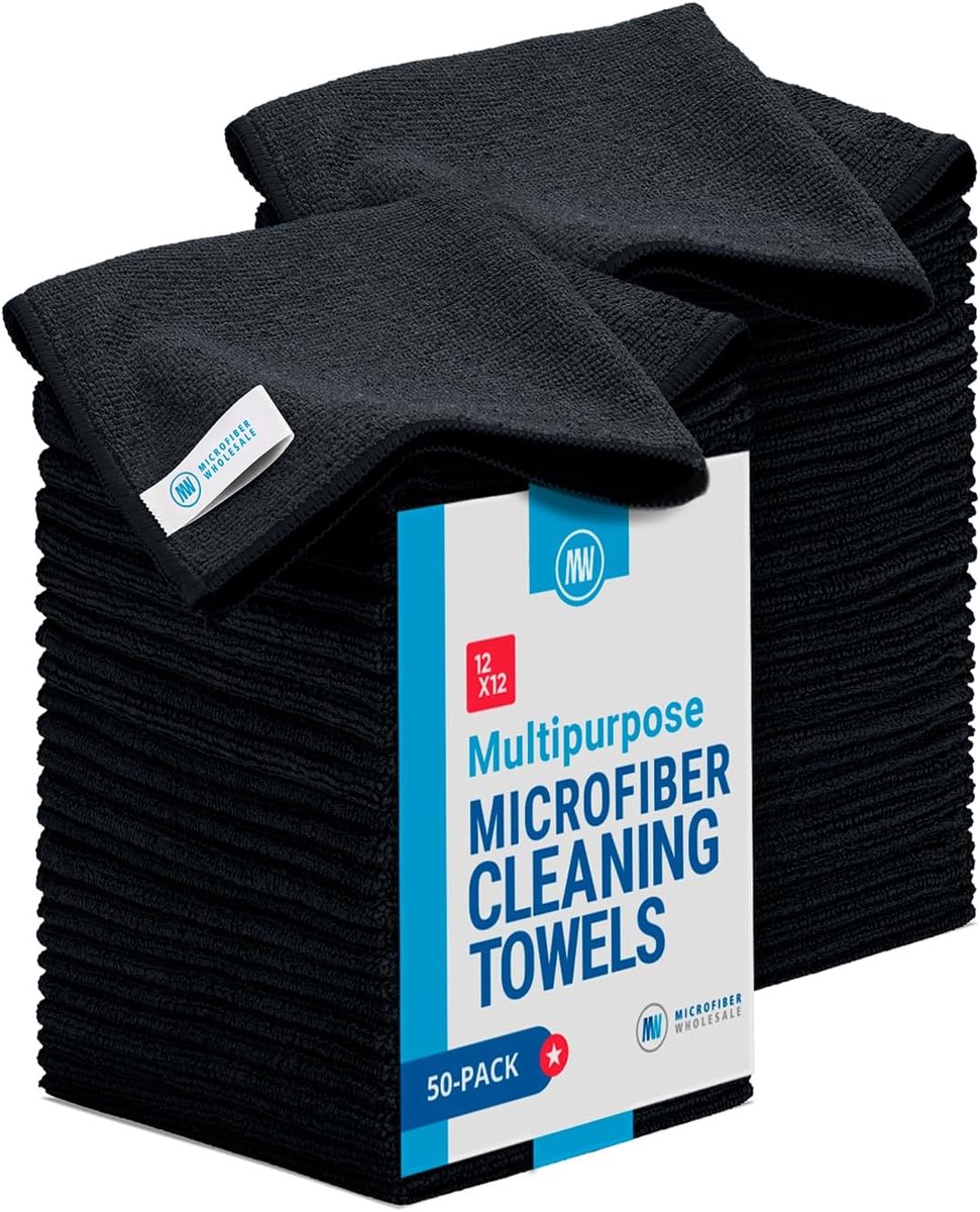 50x Herbruikbare Microvezel Reinigingsdoeken 30x30 cm voor Keuken, Auto en Glas