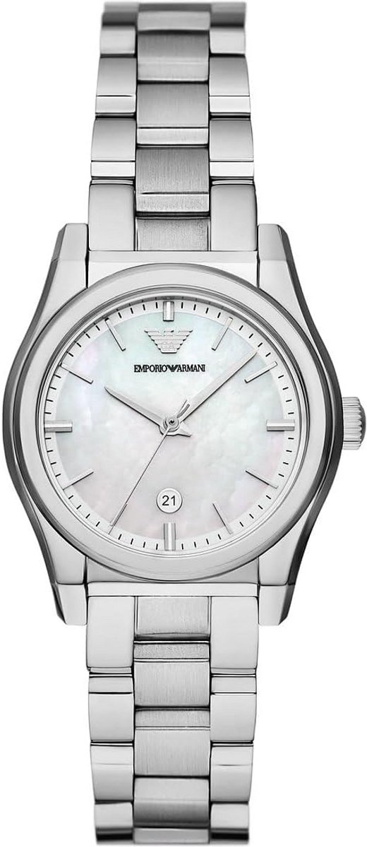 Dameshorloge - Polshorloge Analoog - Dagelijks Gebruik - Roestvrij Staal Band - 32mm Kast - Zilverkleurig