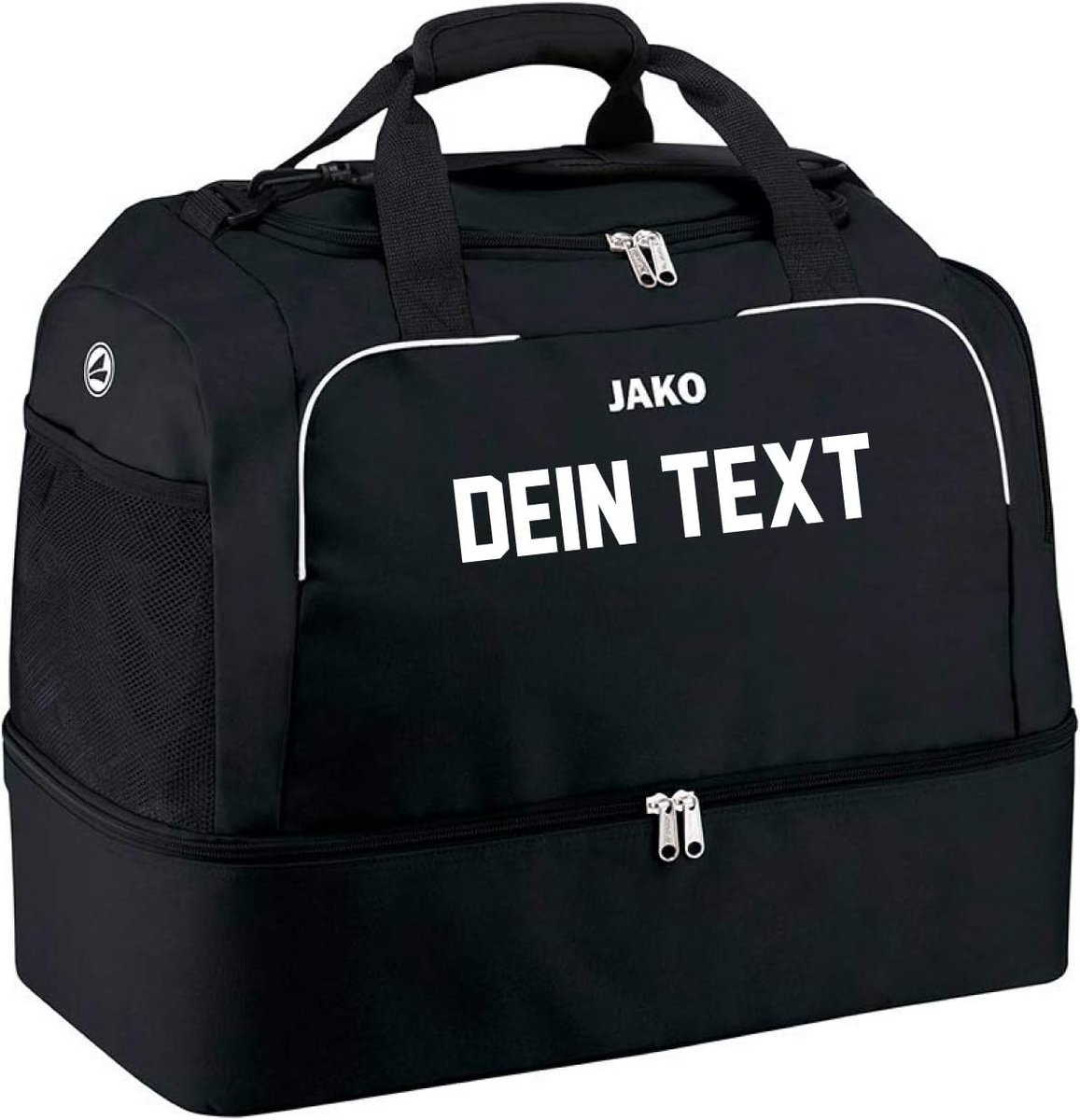 Grote Sporttas Zwart met Hoofdvak en Ventilatievak - Ideaal voor Teamsporten