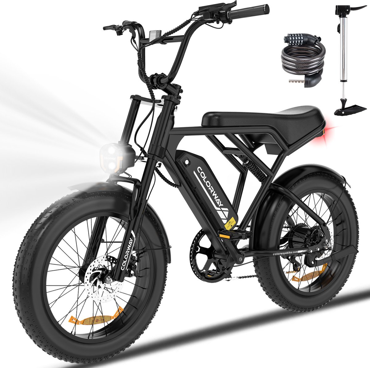 Hitway Elektrische Fiets BK6SL1 - Trendy 20*3.0 Inch Fat Tire City Commuter EBike met Afneembare 36V 15.6 Ah Lithium Batterij - Opvouwbaar Mountain E-Bike met 250W Motor - 7 Versnellingen - IP54 Waterdicht (EAN: ...7791)