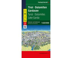 Tyrol - Dolomites - Lake Garda Panoramic and Road Map