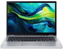 Acer Aspire Go Spin 14 AGSP14-31PT-37XH Intel Core 3 N355 Hybride (2-in-1) 35,6 cm (14") Touchscreen WUXGA 8 GB LPDDR5-SDRAM 128 GB eUFS Wi-Fi 6 (802.11ax) Windows 11 Home US International Zilver
