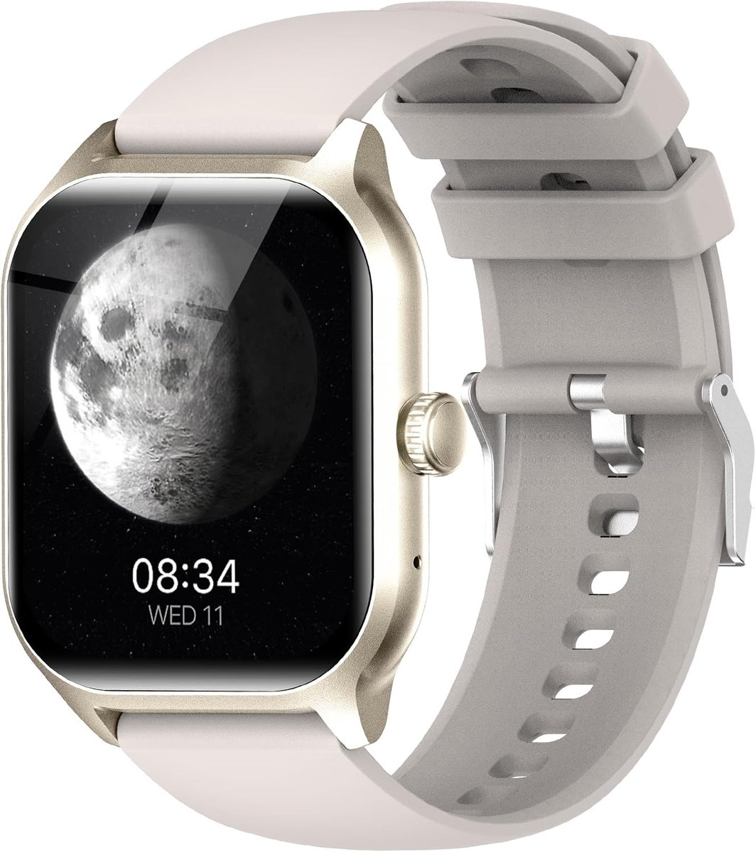 Smartwatch Dames en Heren met Bellen, Hartslagmeter, Slaapmonitor en IP68 Waterdicht