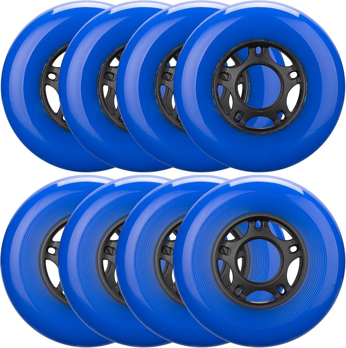 Skeelerwielen Set Rolwielen Vervanging Outdoor Indoor Gebruik Duurzaam Polyurethaan 70 mm Blauw