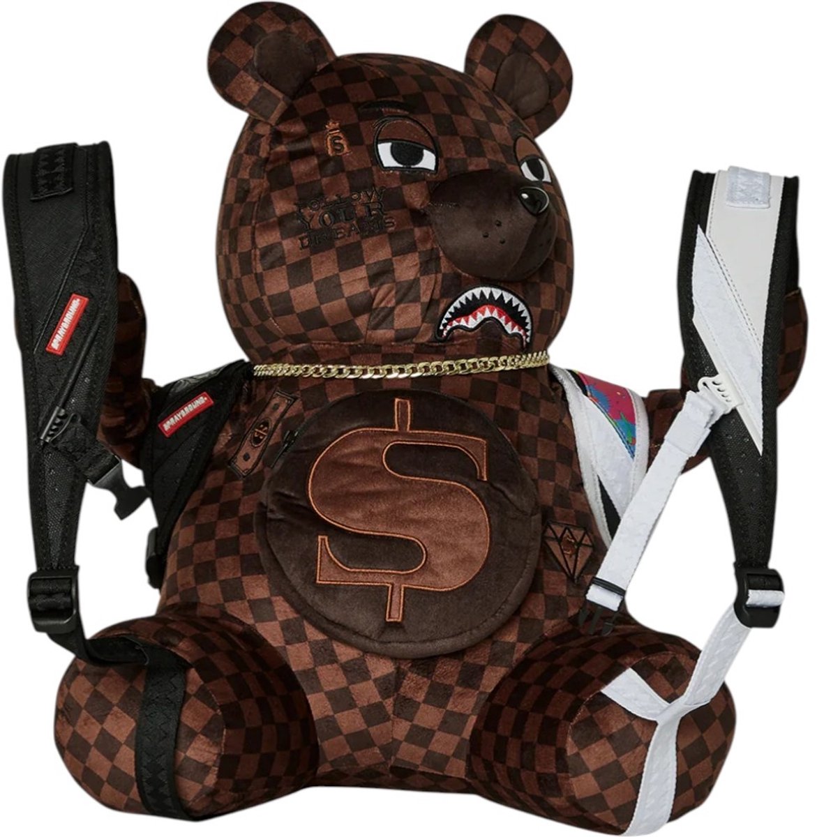 Sprayground Tas Bruin 6312 Backpack Bear Wearing Backpack