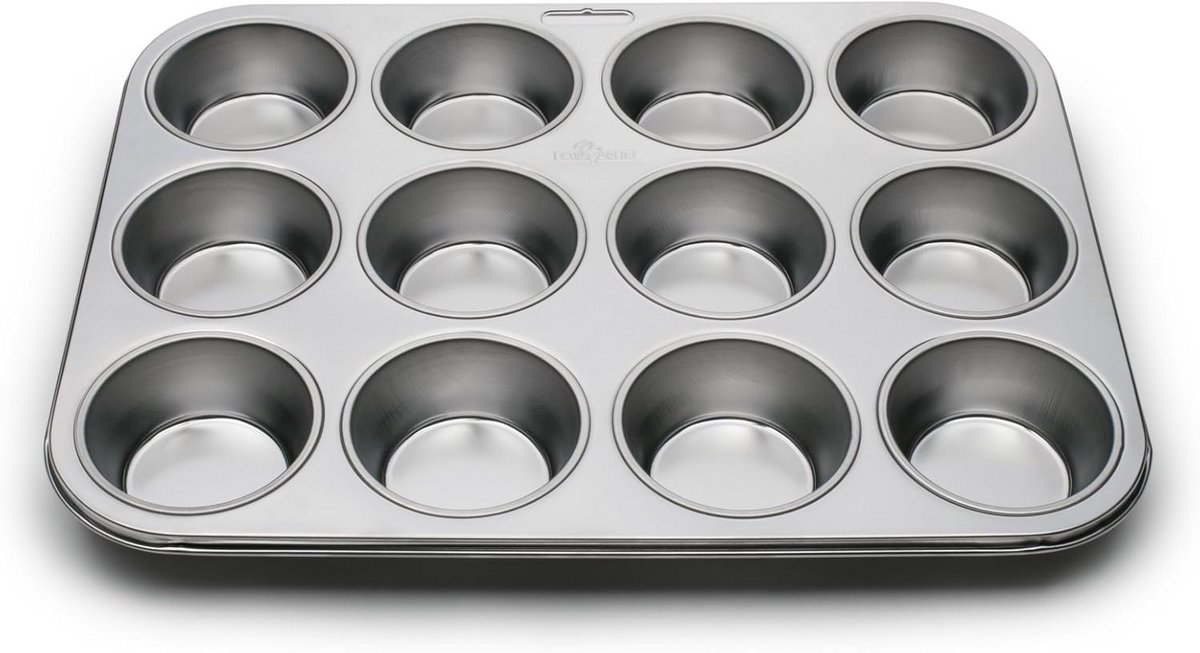 12-Cup Muffin- en Cupcake-bakvorm van staal - Perfecte bakresultaten