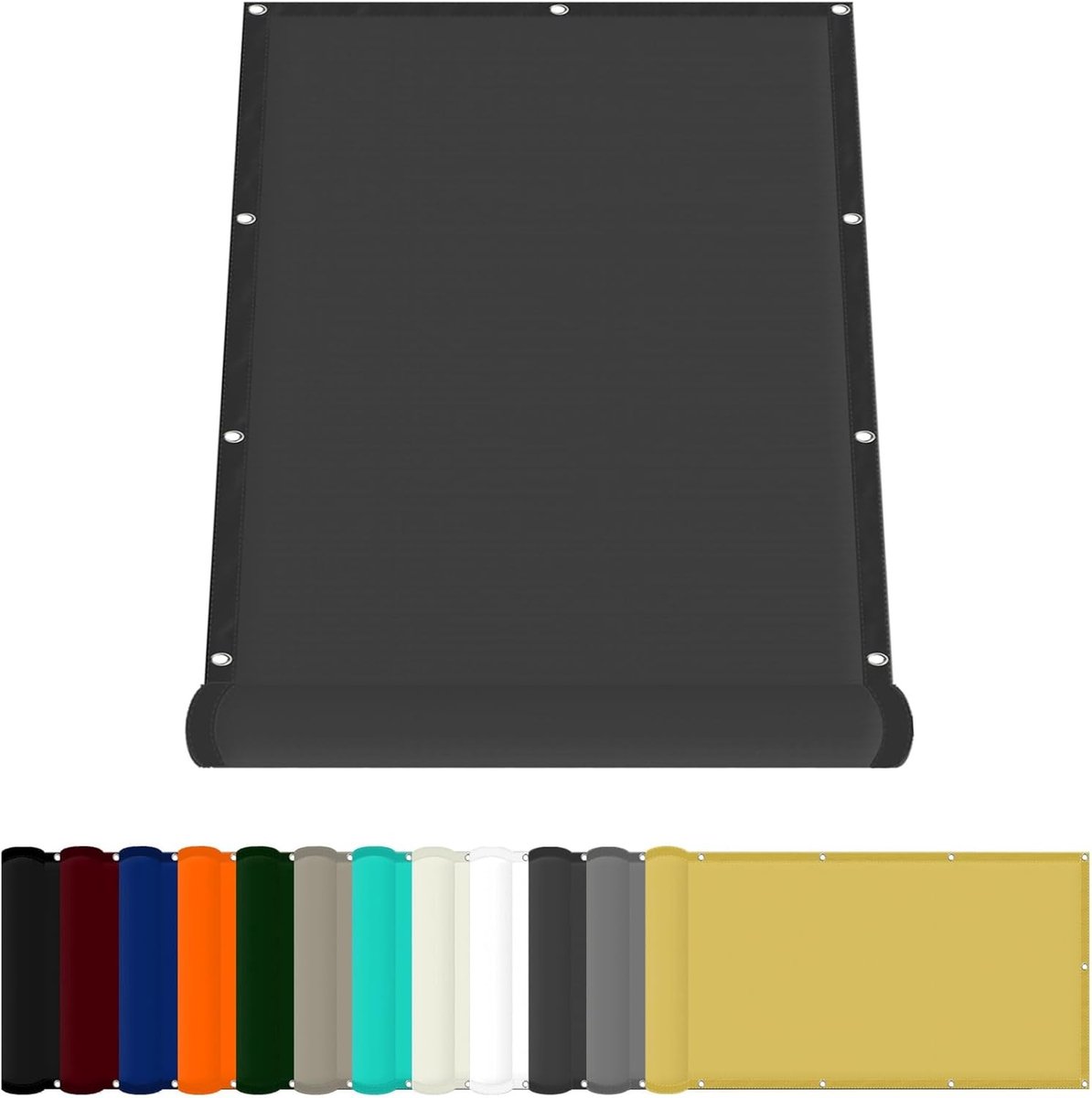 Waterbestendig Zonnescherm 70 x 500 cm - UV-bestendig Schaduwdoek met Touw en Doorvoertule
