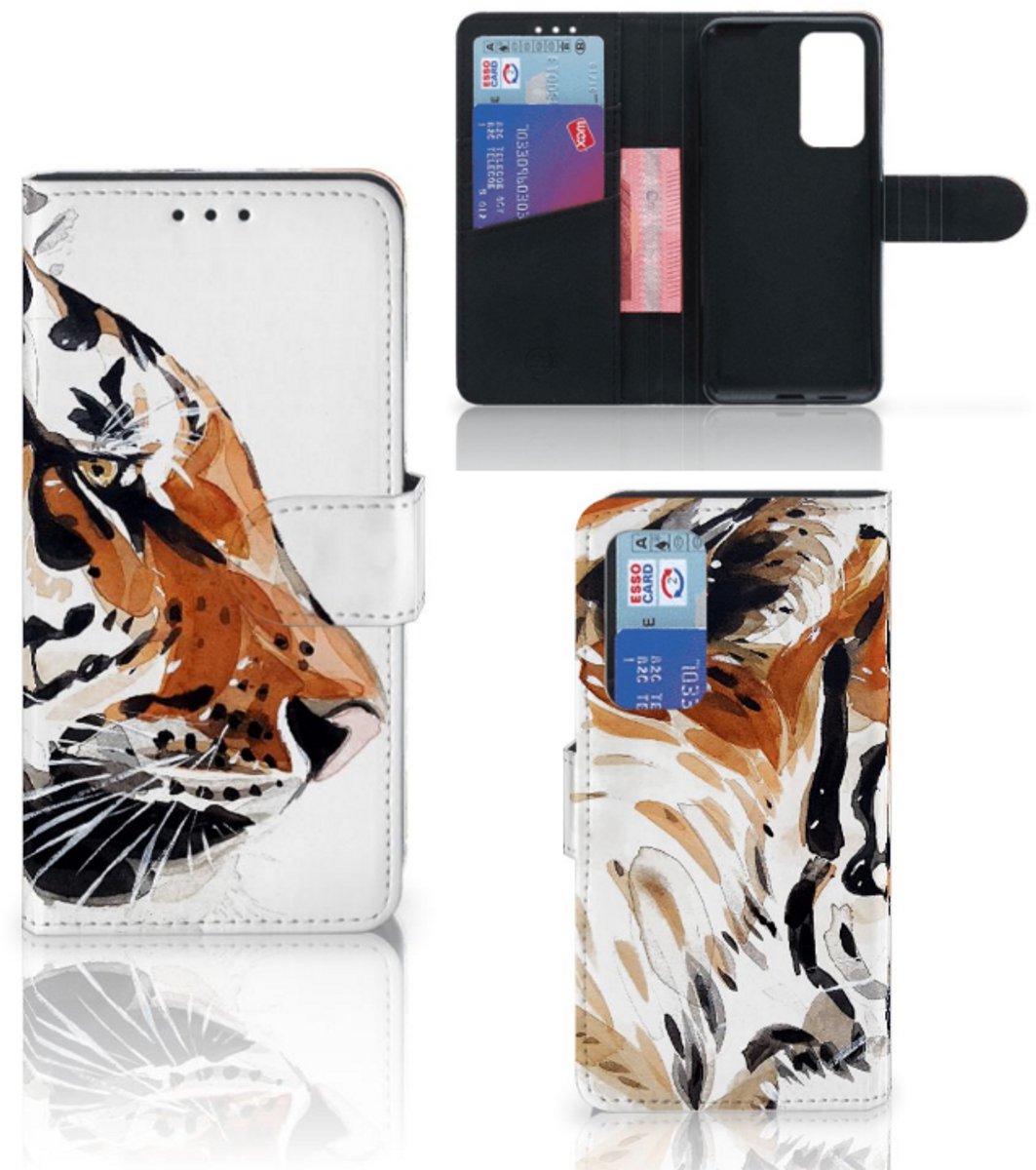 Hoesje Huawei P40 Watercolor Tiger