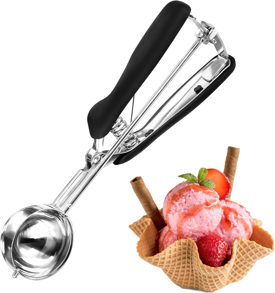 IJslepel voor Perfecte Ijsballen en Meer - Roestvrij Staal 30 ml