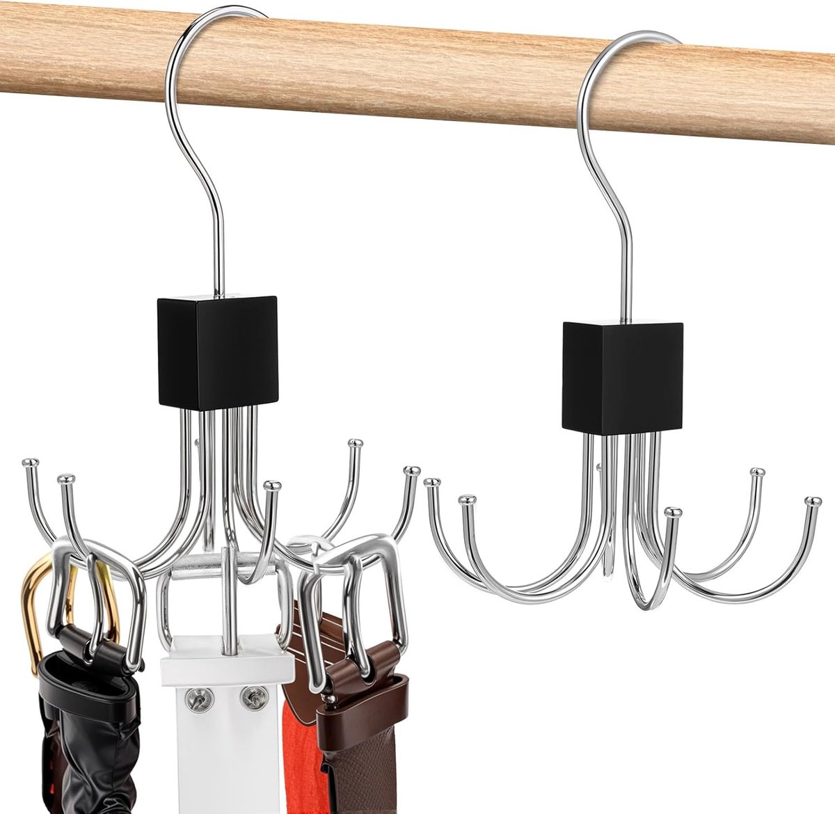 Riemopslag Organizer met 360 Graden Draaibare Haken - Ruimtebesparend voor Accessoires