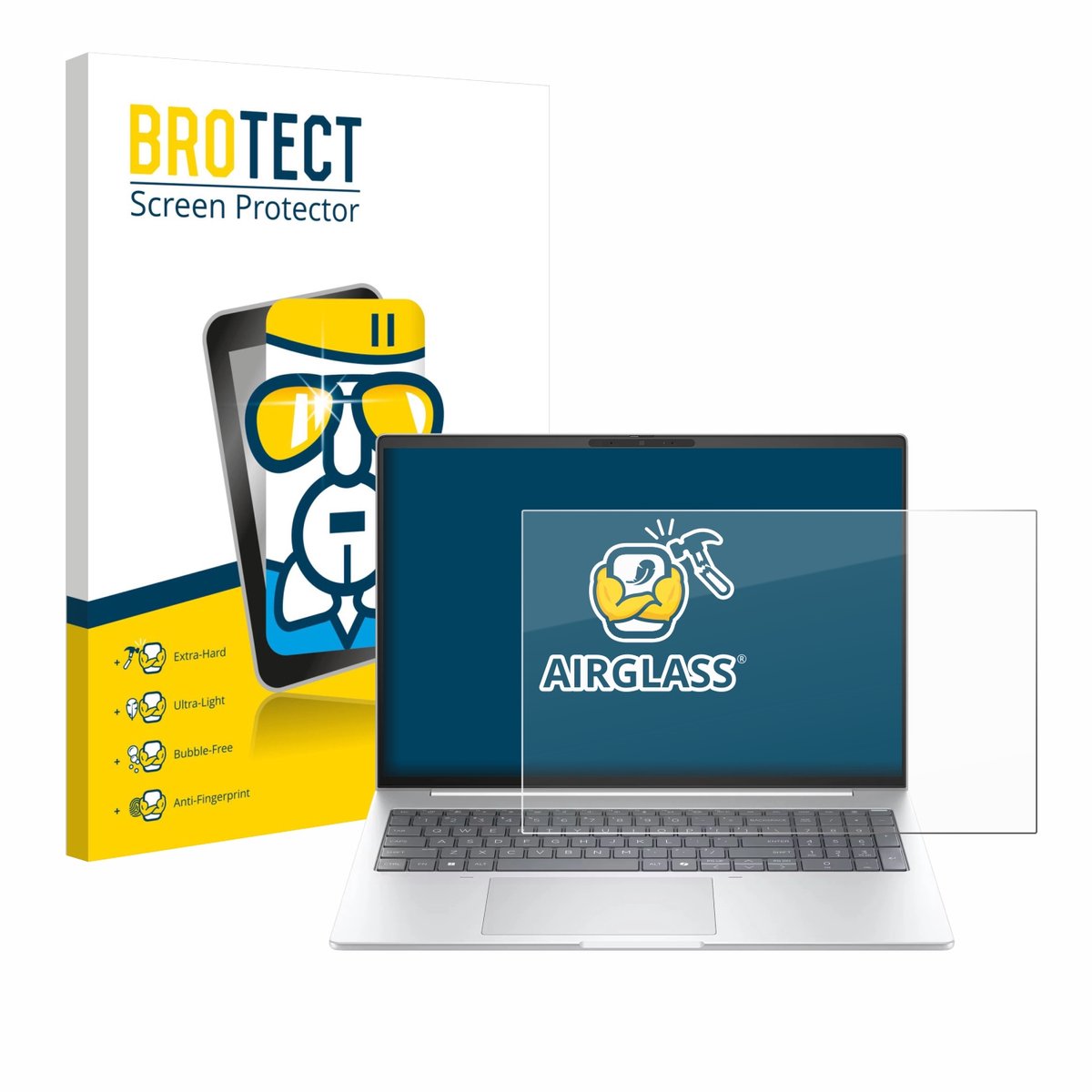 Screenprotector voor HP EliteBook 8 G1a 16" Beschermglas transparant
