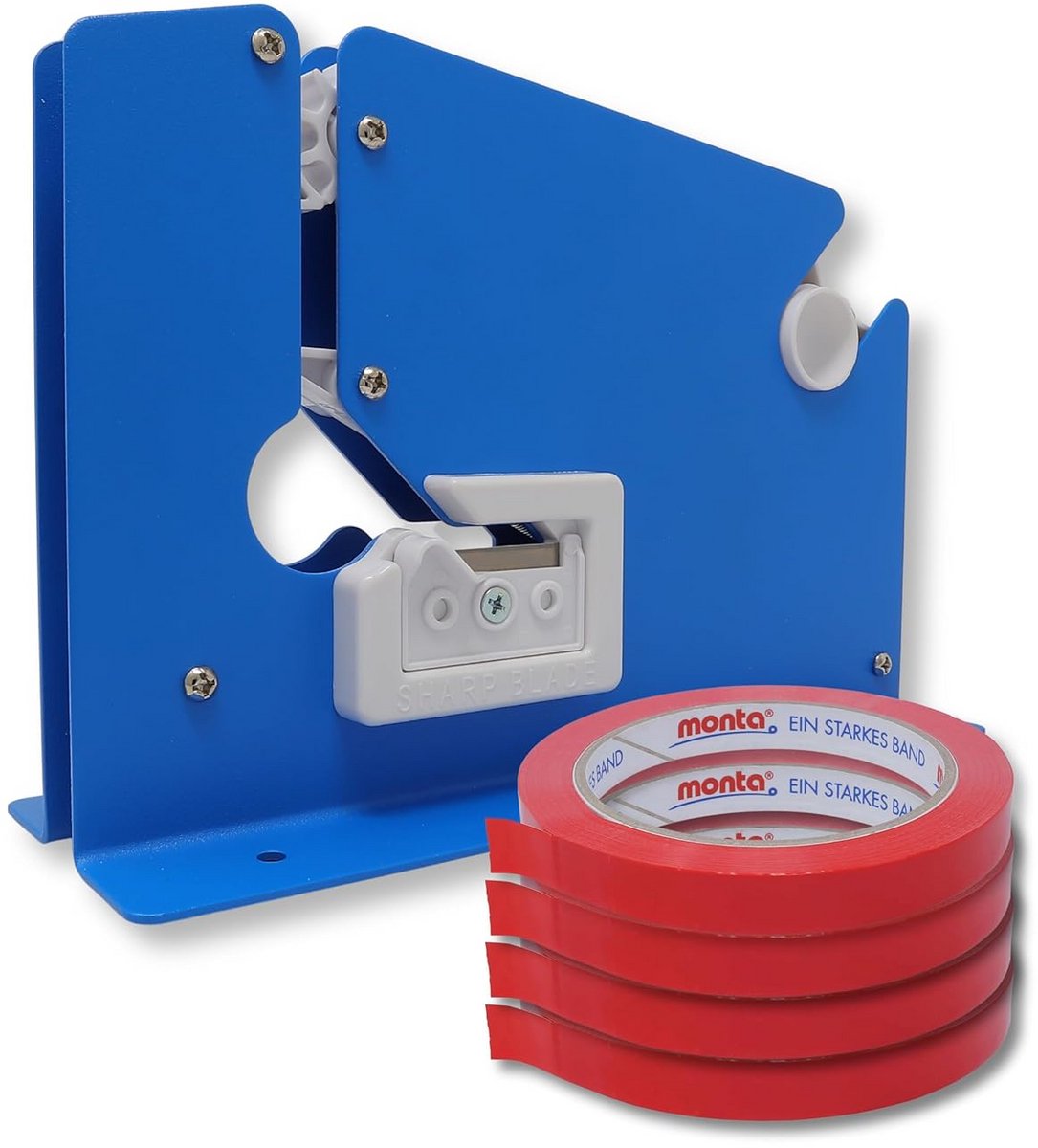 Zaksluiter voor Rollen tot 12 mm - Stabiel Metalen Frame en 4 Rood Rollen