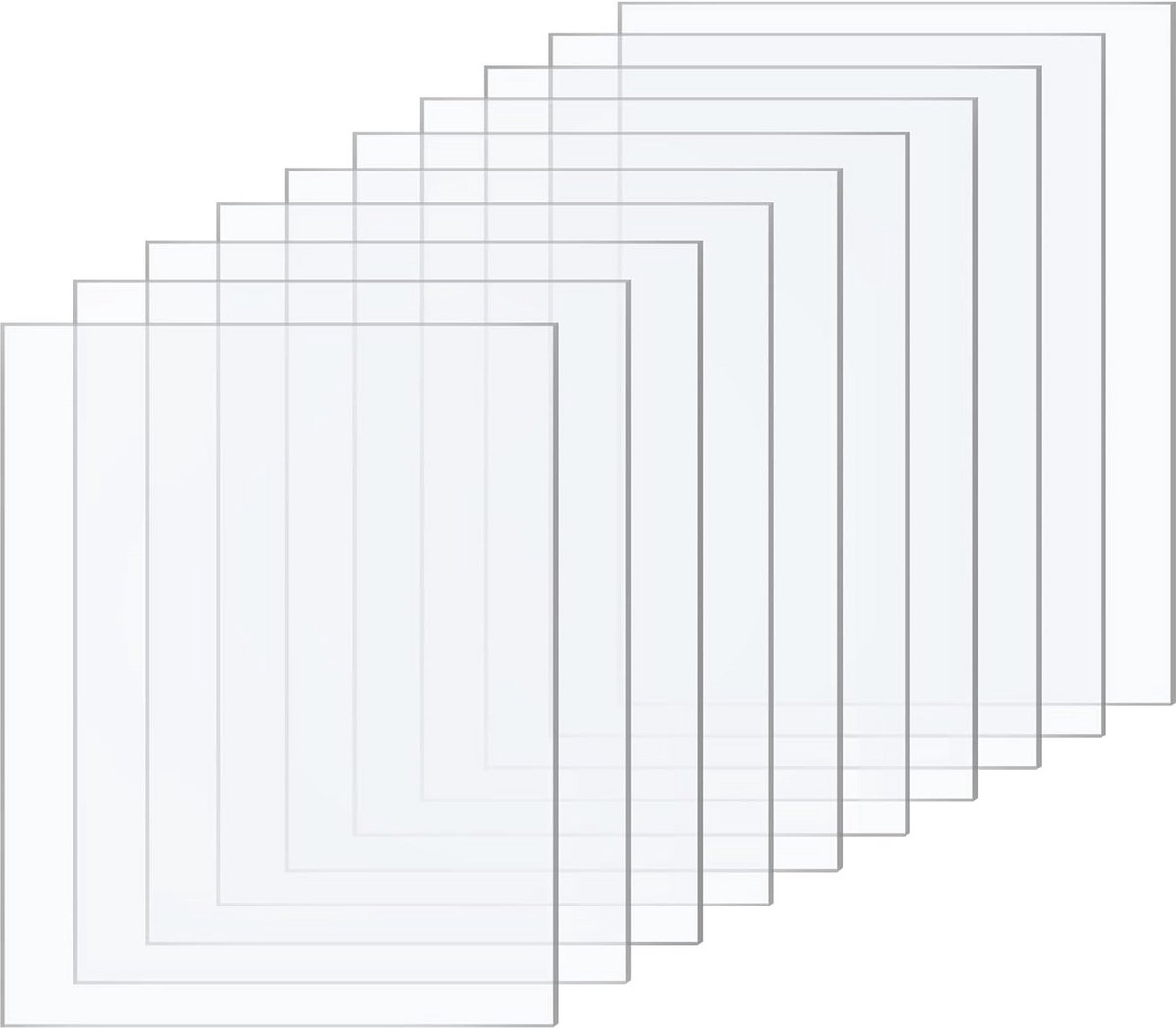 Set van 10 heldere acrylplaten 10 x 15 cm voor DIY-projecten en kunst