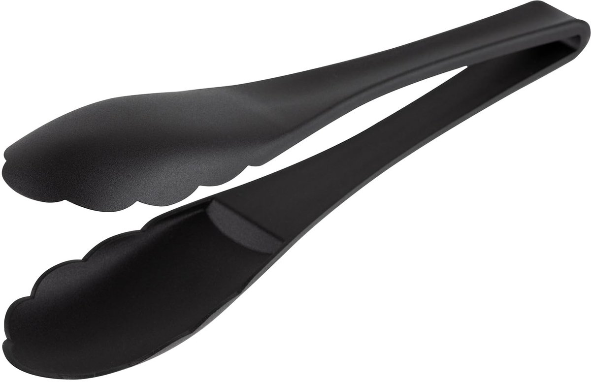 Zwarte Saladetang met Handvat - 8 x 5,5 cm
