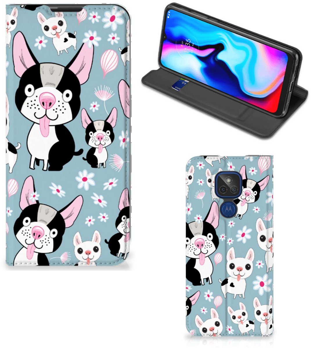 Motorola Moto G9 Play Hoesje maken Hondjes