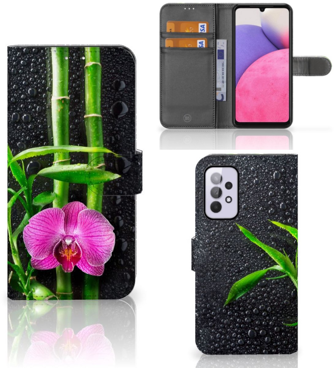Boekhoesje voor Samsung Galaxy A33 5G Hoesje Orchidee