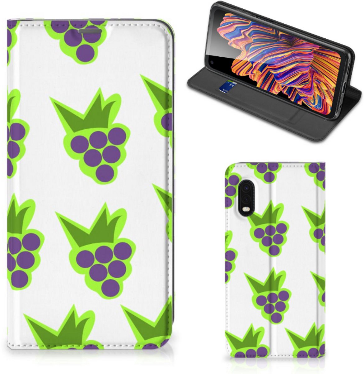 Samsung Xcover Pro Flip Style Cover Druiven