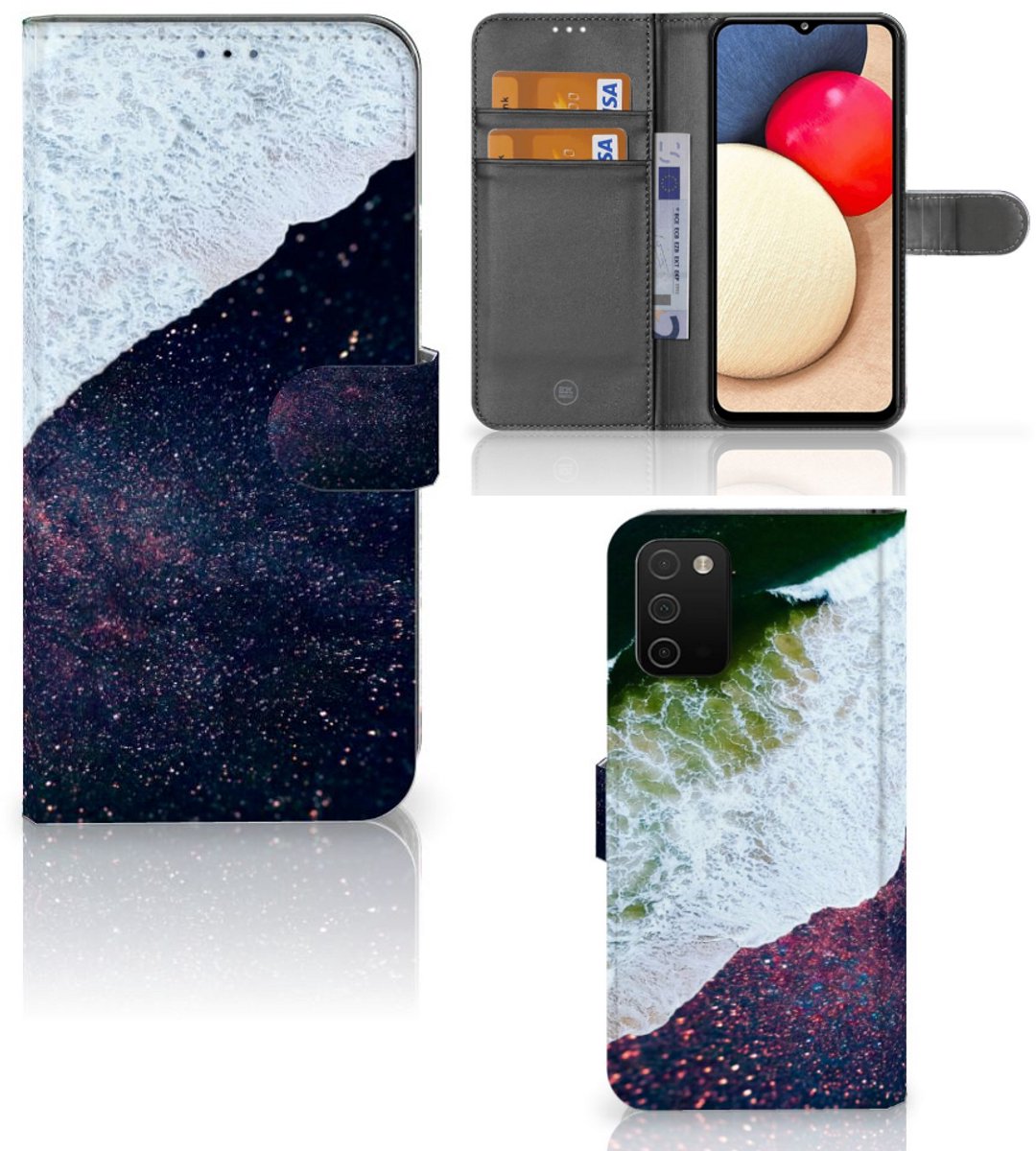 Samsung Galaxy A03s Book Case Sea in Space