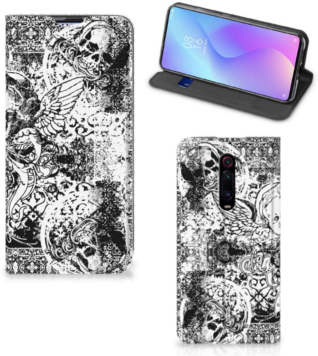 Mobiel BookCase Xiaomi Redmi K20 Pro Skulls Angel