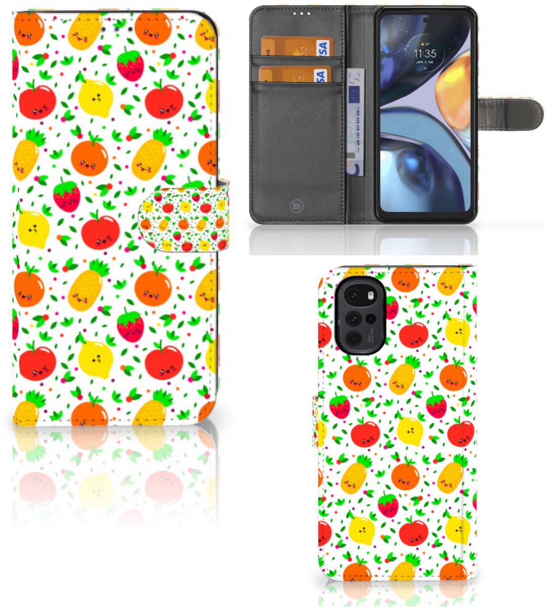 Motorola Moto G22 Book Cover Fruits