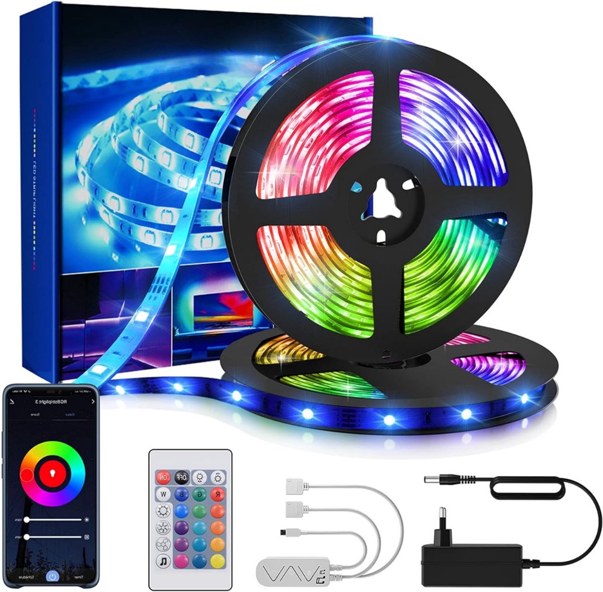 VIN® 15M Wifi LED Strip - Flexibele kleurverandering - Smart RGB - 15 meter - Energiezuinig