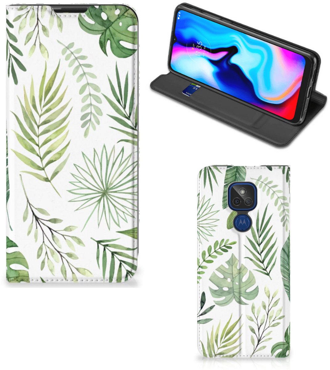 Motorola Moto G9 Play Smart Cover Leaves